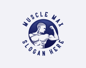 Bodybuilding - Muscular Fitness Bodybuilder logo design