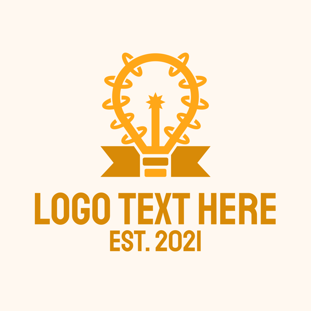 Golden Light Bulb Logo | BrandCrowd Logo Maker