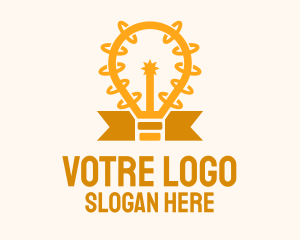 Golden Light Bulb Logo