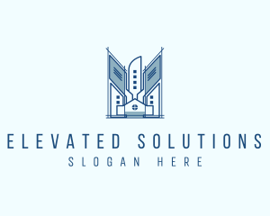 House High Rise Building logo design