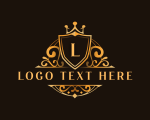Luxury - Crown Shield Hotel logo design