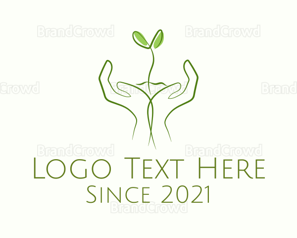Garden Hand Sprout Logo