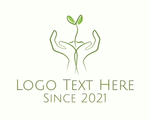 Herbalist - Garden Hand Sprout logo design