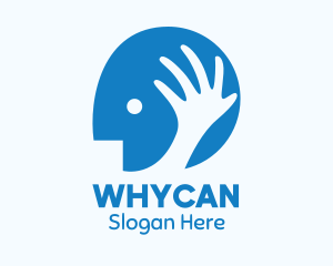 Blue Head Hand Logo