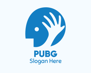 Idea - Blue Head Hand logo design