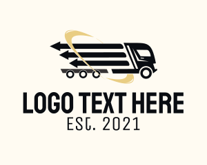 Shipping Service - Arrow Cargo Truck logo design