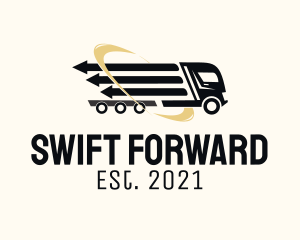 Forwarder - Arrow Cargo Truck logo design