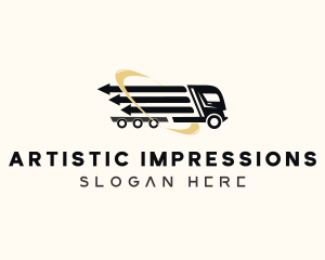 Arrow Cargo Truck  logo design