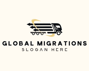 Arrow Cargo Truck  logo design