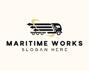 Arrow Cargo Truck  logo design