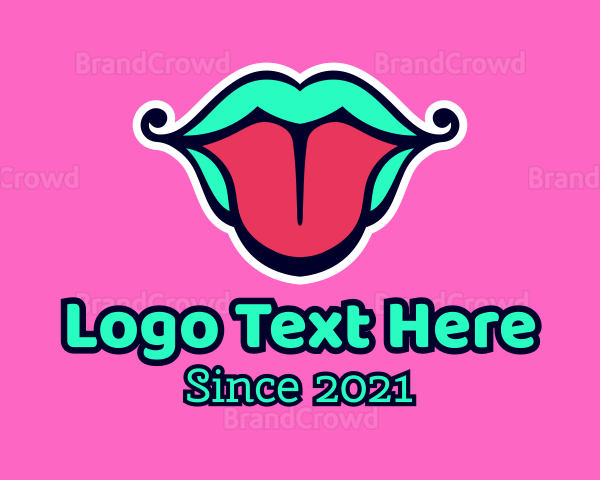 Multicolor Tongue Lips Logo