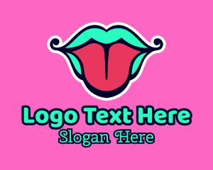 Multicolor Tongue Lips Logo