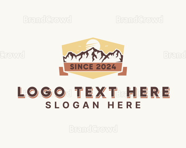 Outdoor Mountain Hiking Logo