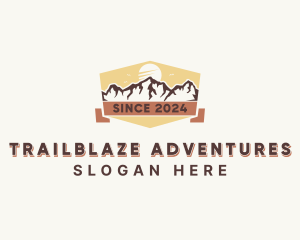 Hiking - Outdoor Mountain Hiking logo design