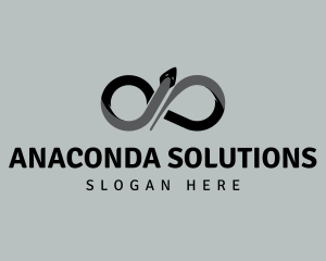 Anaconda - Loop Infinity Snake logo design