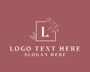 Letter - Floral Beauty Makeup Cosmetics logo design