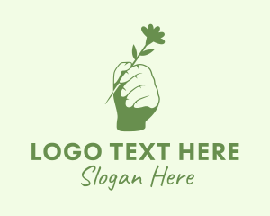 Flower Shop - Flower Garden Hand logo design