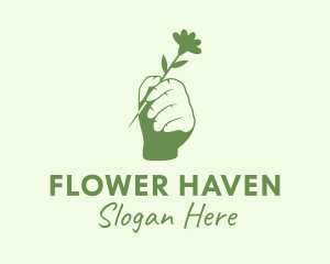 Flower Garden Hand logo design