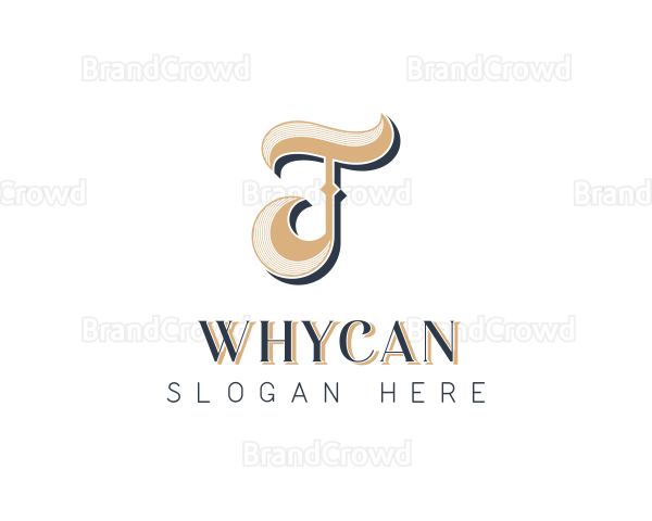 Stylish Jewelry Boutique Letter T Logo