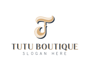 Stylish Jewelry Boutique Letter T logo design