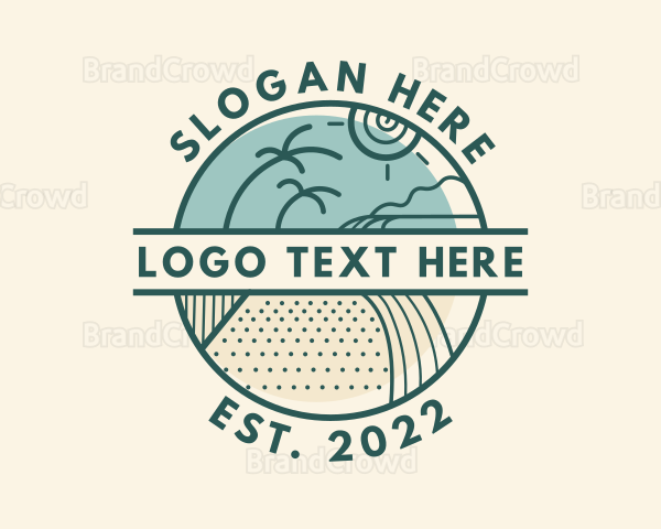 Beach Sand Summer Logo