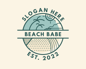 Beach Sand Summer logo design