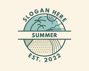 Beach Sand Summer logo design