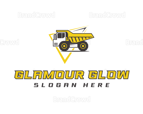 Dump Truck Construction Logo