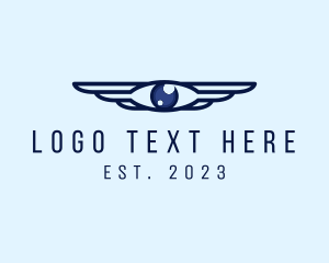Minimalist - Modern Optical Eye Wings logo design