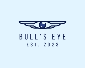 Modern Optical Eye Wings logo design