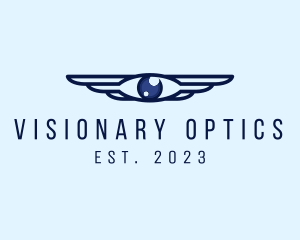 Optometry - Modern Optical Eye Wings logo design
