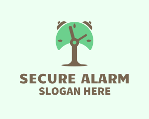 Alarm - Tree Alarm Clock logo design