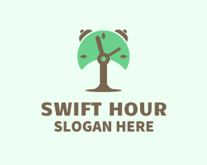 Hour - Tree Alarm Clock logo design