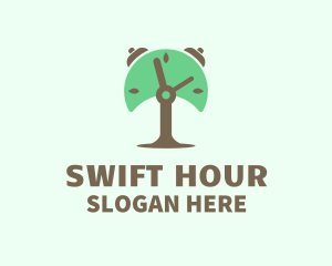 Tree Alarm Clock logo design