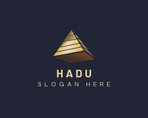 Gold - 3D Pyramid Financing logo design