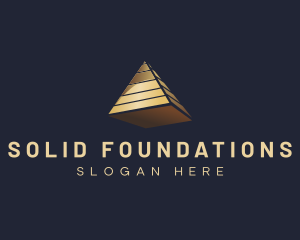 Stock Market - 3D Pyramid Financing logo design