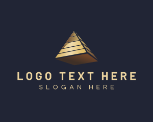 Pyramid - 3D Pyramid Financing logo design