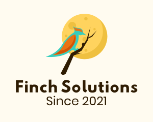 Moonlight Woodpecker Branch logo design