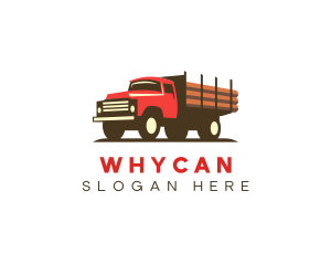 Logging Truck Lumber Logo
