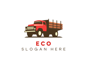 Haulage - Logging Truck Lumber logo design