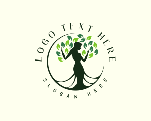 Life - Woman Wellness Tree logo design