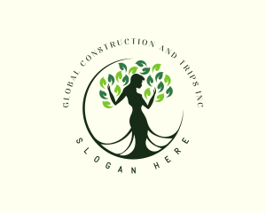 Wellness - Woman Wellness Tree logo design