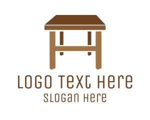 Woodworking - Furniture Table logo design