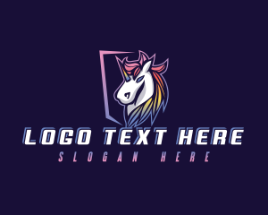 League - Gaming Stallion Unicorn logo design