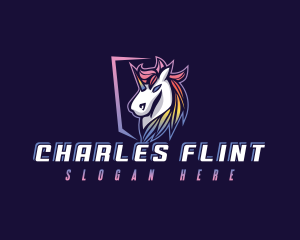 Game - Gaming Stallion Unicorn logo design