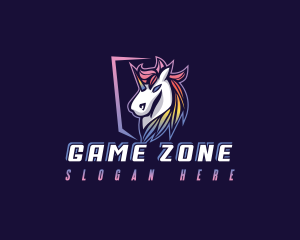 Gaming Stallion Unicorn logo design