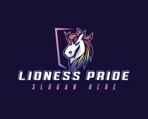 Gaming Stallion Unicorn logo design