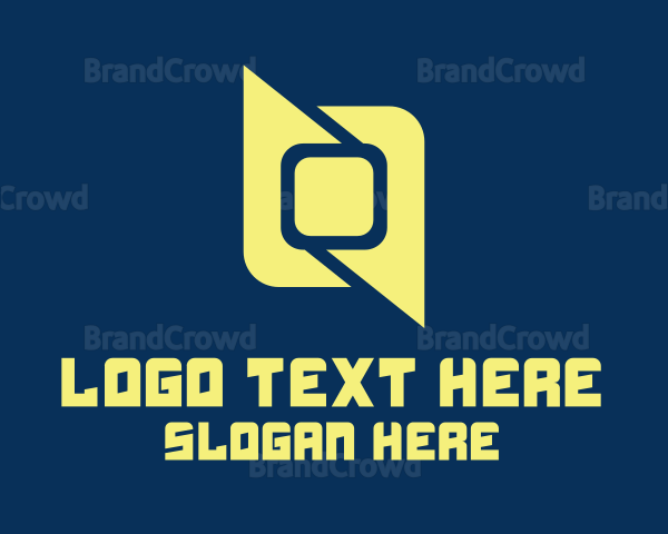 Yellow Geometric Square Logo