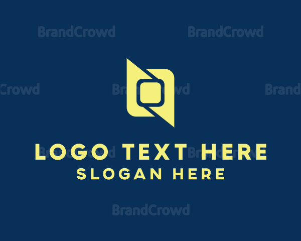 Yellow Geometric Square Logo