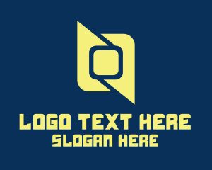 Yellow Geometric Square Logo